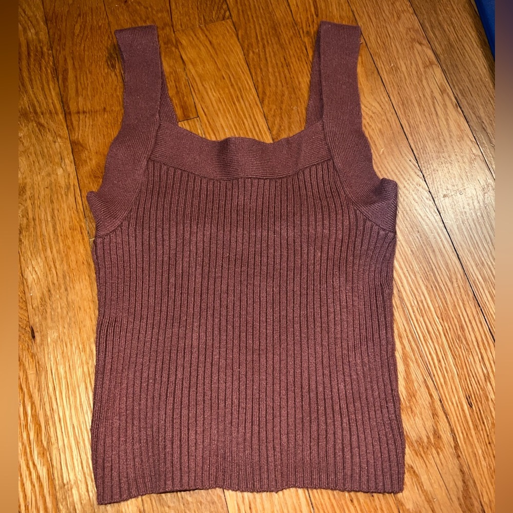Abercrombie & fitch knit tank top in brown size x small